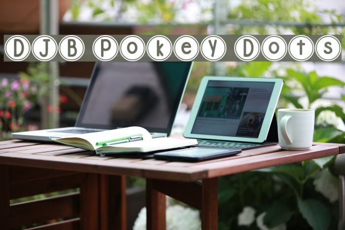 DJB Pokey Dots Font examples