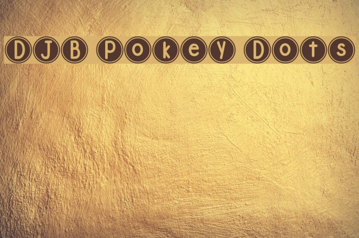 DJB Pokey Dots Font examples