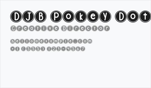 DJB Pokey Dots Business Card