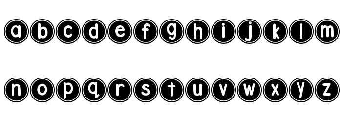 DJB Pokey Dots Font LOWERCASE