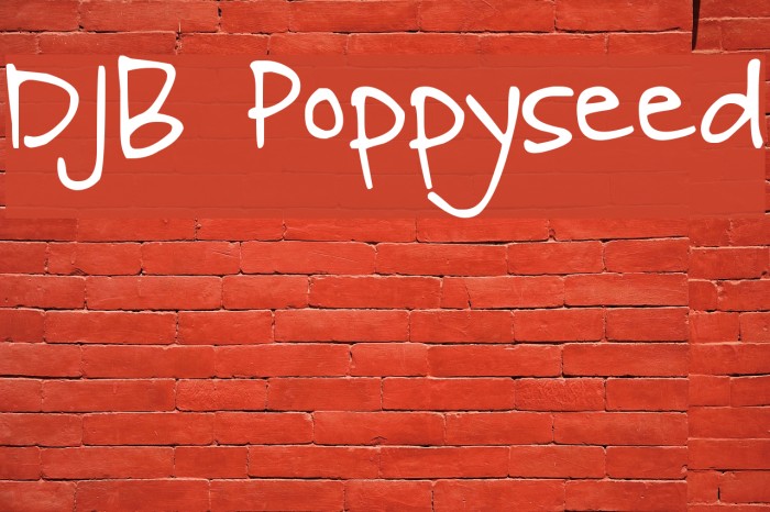 DJB Poppyseed Font examples