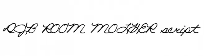 DJB ROOM MOTHER script  Frei Schriftart Herunterladen