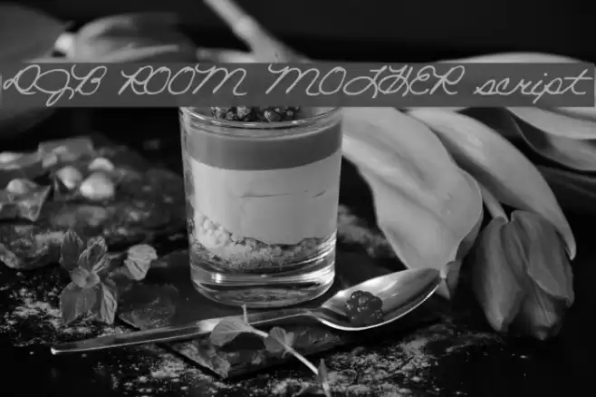 DJB ROOM MOTHER script Font examples