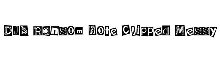 DJB Ransom Note Clipped Messy  font caratteri gratis