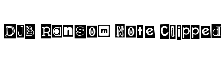 DJB Ransom Note Clipped  font caratteri gratis