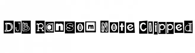 DJB Ransom Note Clipped  لخطوط تنزيل