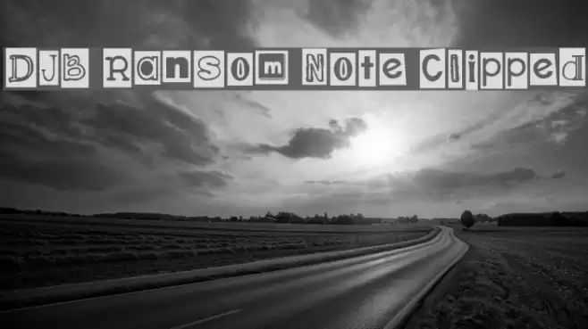 DJB Ransom Note Clipped Font examples
