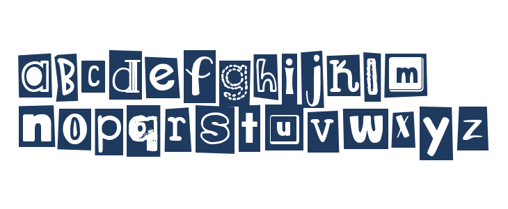 DJB Ransom Note Clipped Lowercase