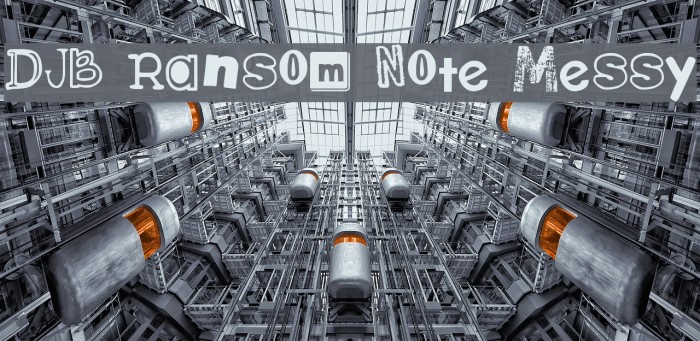DJB Ransom Note Messy Font examples