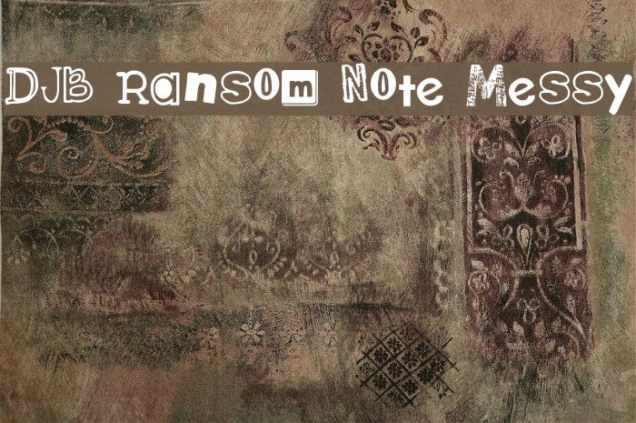 DJB Ransom Note Messy Font examples