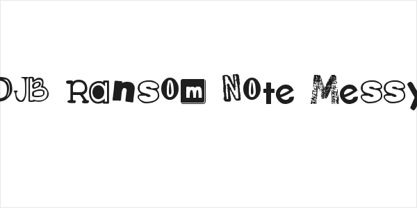 DJB Ransom Note Messy Logo