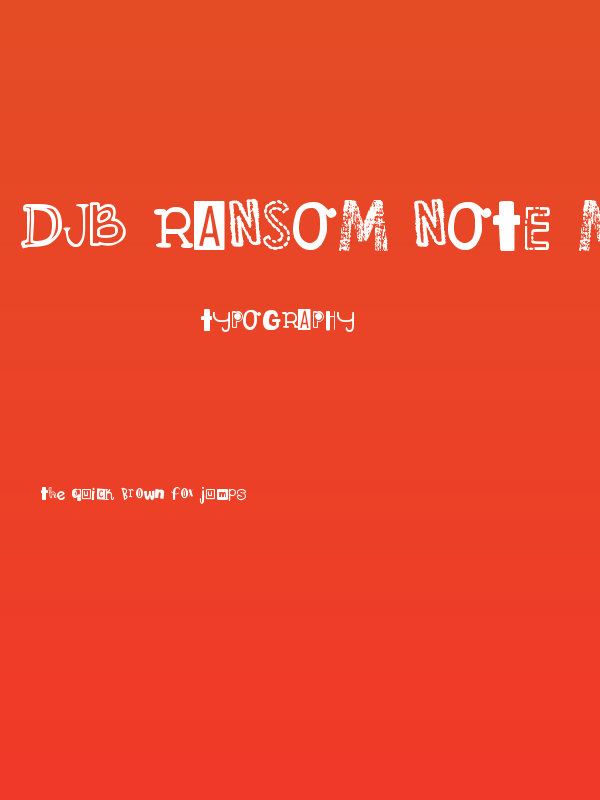 DJB Ransom Note Messy Poster