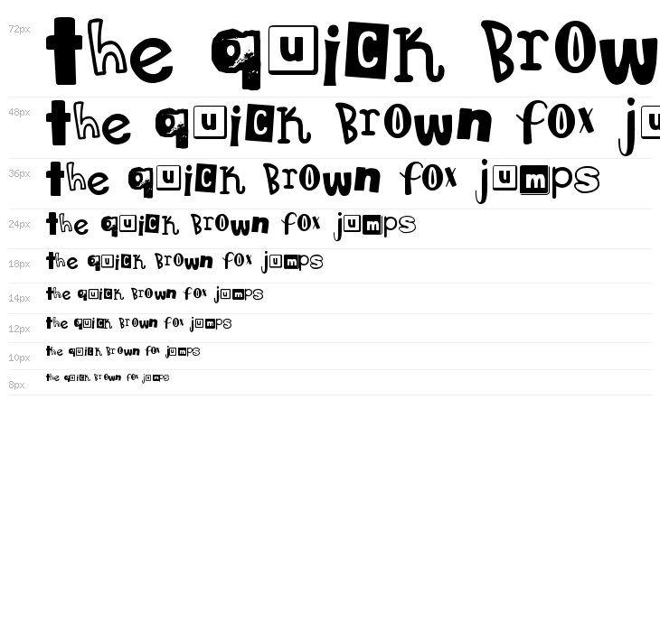 DJB Ransom Note Messy Waterfall