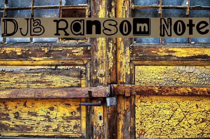 DJB Ransom Note Schriftart examples