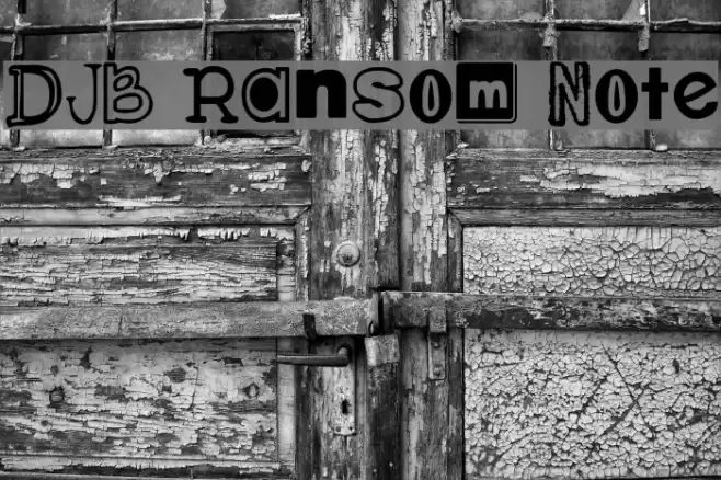 DJB Ransom Note Font examples