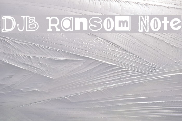 DJB Ransom Note Schriftart examples