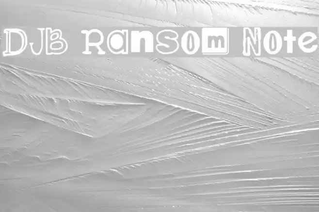 DJB Ransom Note Font examples