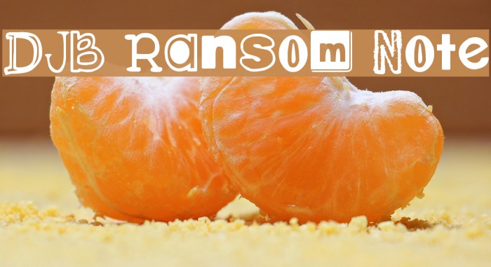 DJB Ransom Note Schriftart examples