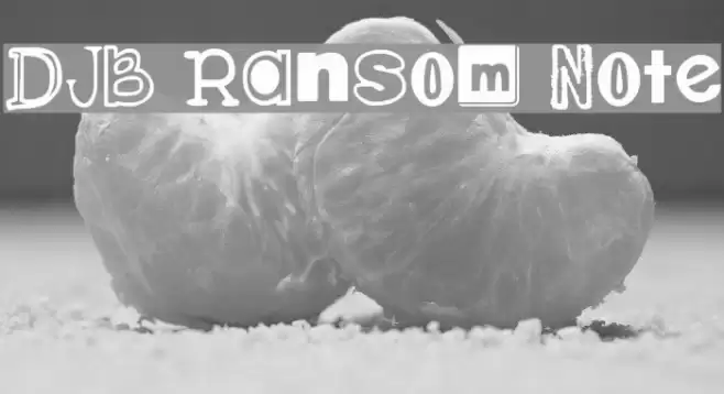 DJB Ransom Note Font examples