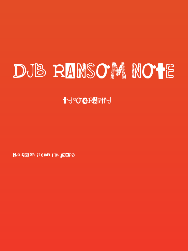 DJB Ransom Note Poster