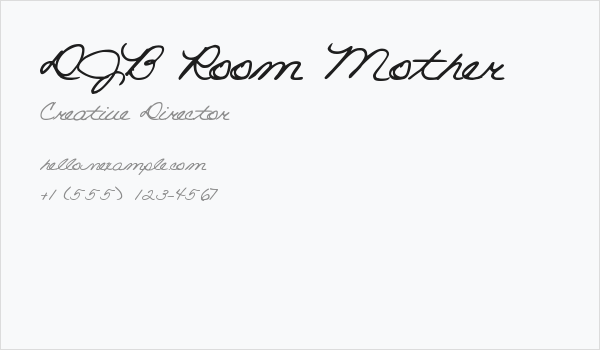 DJB Room Mother Business Card