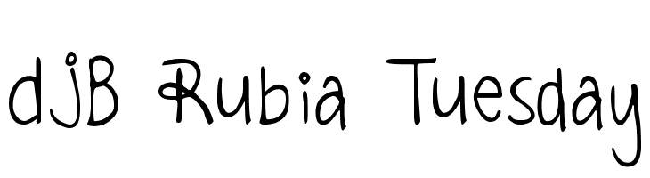 DJB Rubia Tuesday  font caratteri gratis