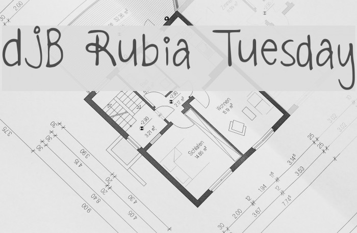DJB Rubia Tuesday Font examples