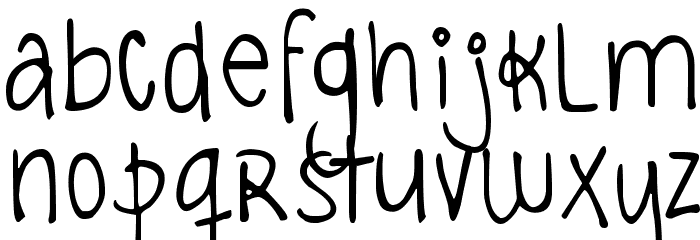 DJB Rubia Tuesday Font LOWERCASE
