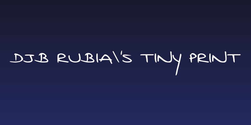 DJB Rubia's Tiny Print Social Header