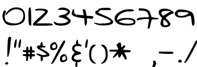 DJB Rubia's Tiny Script Font OTHER CHARS