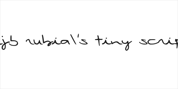 DJB Rubia's Tiny Script Logo