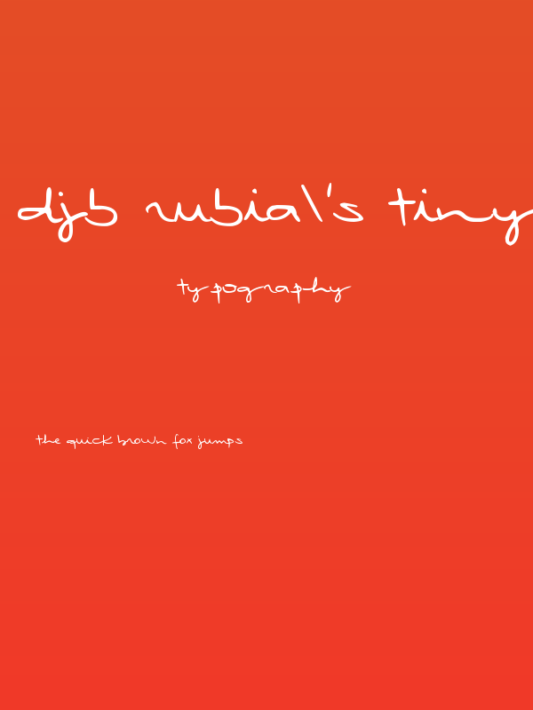 DJB Rubia's Tiny Script Poster