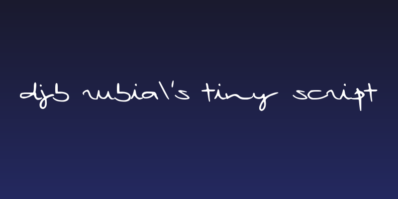 DJB Rubia's Tiny Script Social Header