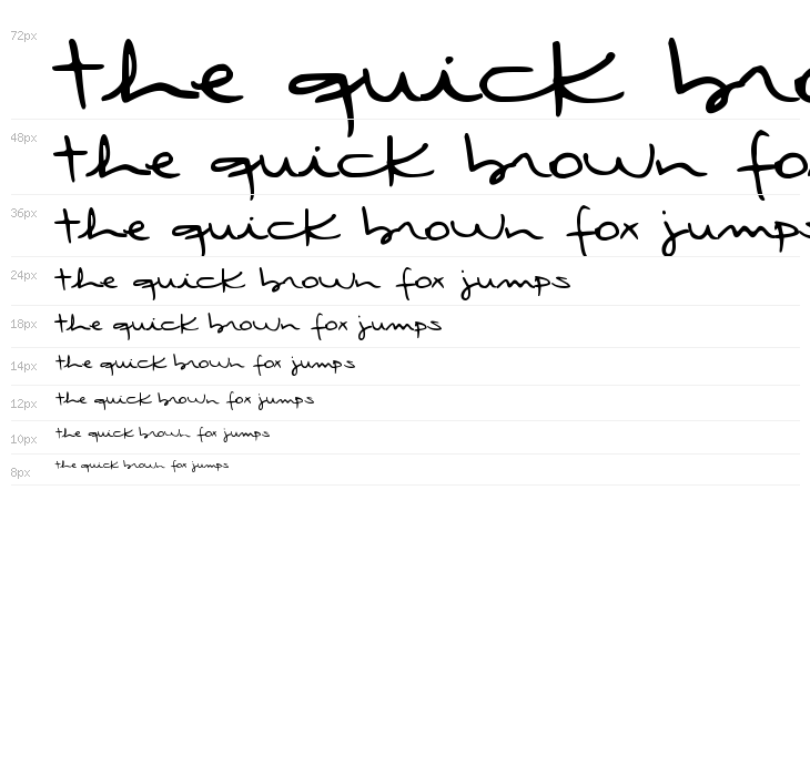 DJB Rubia's Tiny Script Waterfall