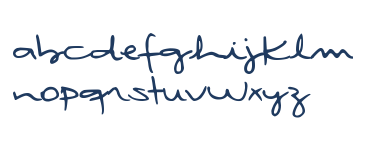 DJB Rubia's Tiny Script Lowercase