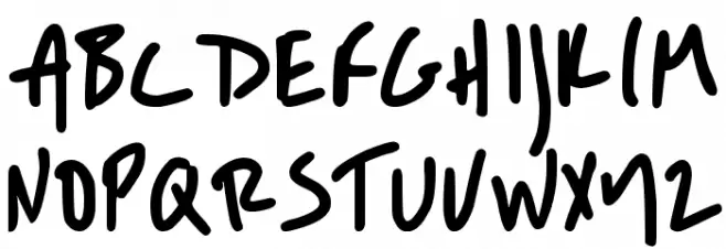 DJB SLOPPYJO フォント 大文字