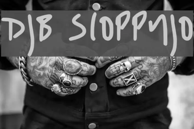 DJB SLOPPYJO Font examples