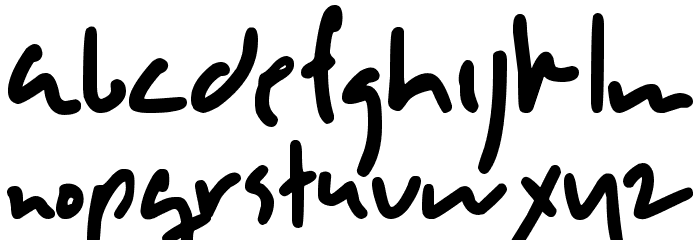 DJB SLOPPYJO Font LOWERCASE