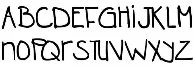 DJB SNARKY BESS Straight Fonte MAIÚSCULAS