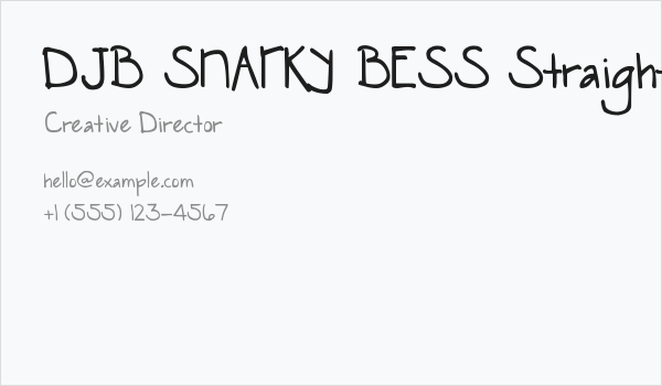 DJB SNARKY BESS Straight Business Card
