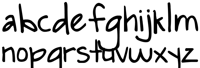DJB SNARKY BESS Straight Font LOWERCASE