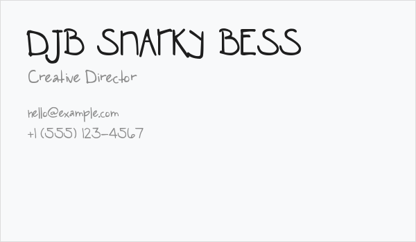 DJB SNARKY BESS Business Card