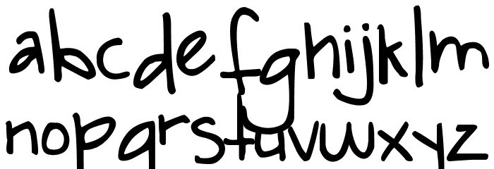 DJB SNARKY BESS Font LOWERCASE