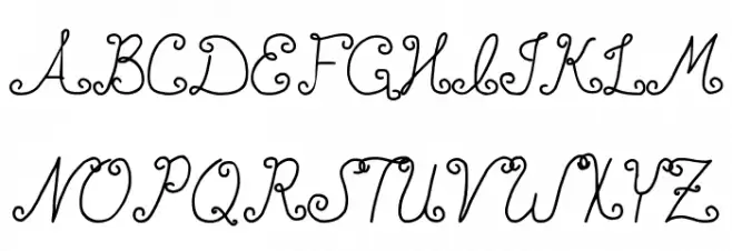 DJB SQUIRLY Q Schriftart Groß