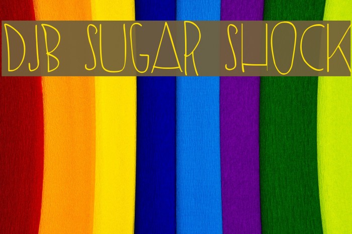 DJB SUGAR SHOCK Font examples