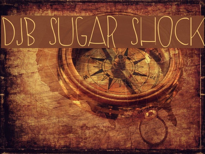 DJB SUGAR SHOCK Font examples