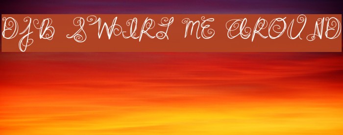 DJB SWIRL ME AROUND Font examples