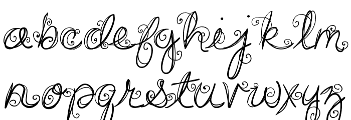 DJB SWIRL ME AROUND Font LOWERCASE