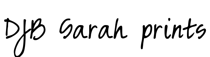 DJB Sarah prints Font