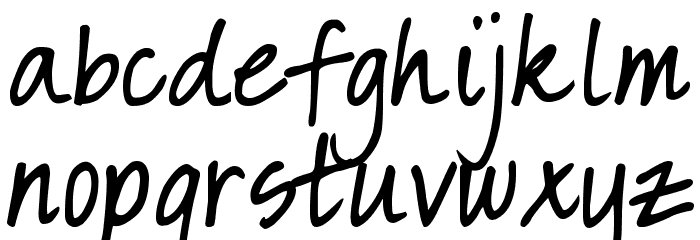 DJB Sarah prints Font LOWERCASE